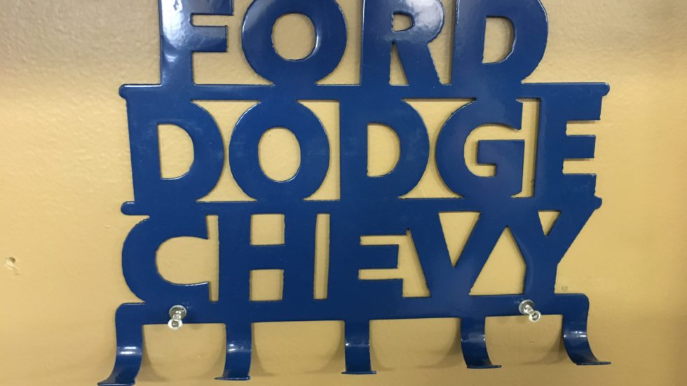 Automotive Themed Key Holder Custom Cutters Mount Vernon, OH Metal